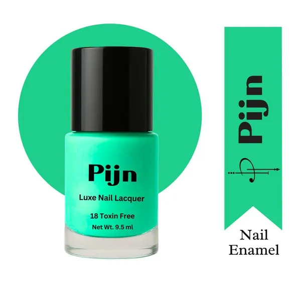 Pijn_Professional_Nail_Lacquer_Highly_Pigmented_18_Toxin_Free_Nail_Polish_With_A_High_Shine_Gel_Finish_Quick_Dry_Long_Lasting_Chip_Resistant_Enamel_Polar_Green_9_5Ml