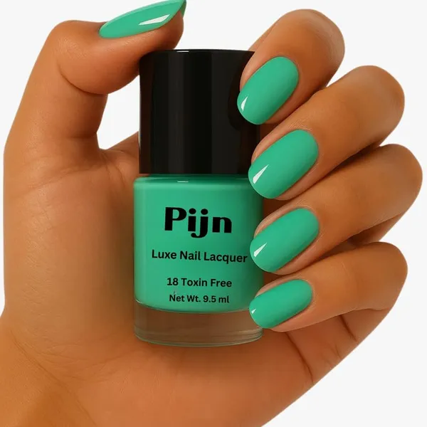 Pijn_Professional_Nail_Lacquer_Highly_Pigmented_18_Toxin_Free_Nail_Polish_With_A_High_Shine_Gel_Finish_Quick_Dry_Long_Lasting_Chip_Resistant_Enamel_Polar_Green_9_5Ml
