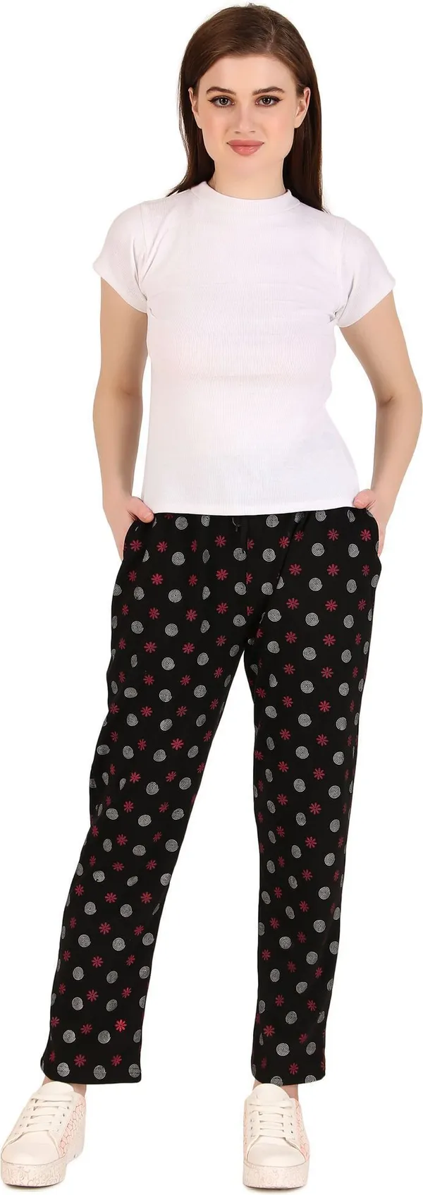 Jondhri_Fashion_Regular_Fit_Women_Red_And_Black_Pyjama