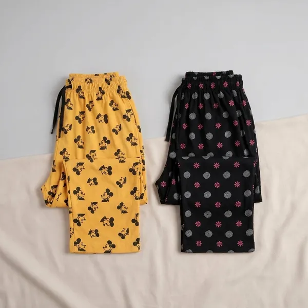 Jondhri_Fashion_Regular_Fit_Women_Yellow_And_Black_Pyjama