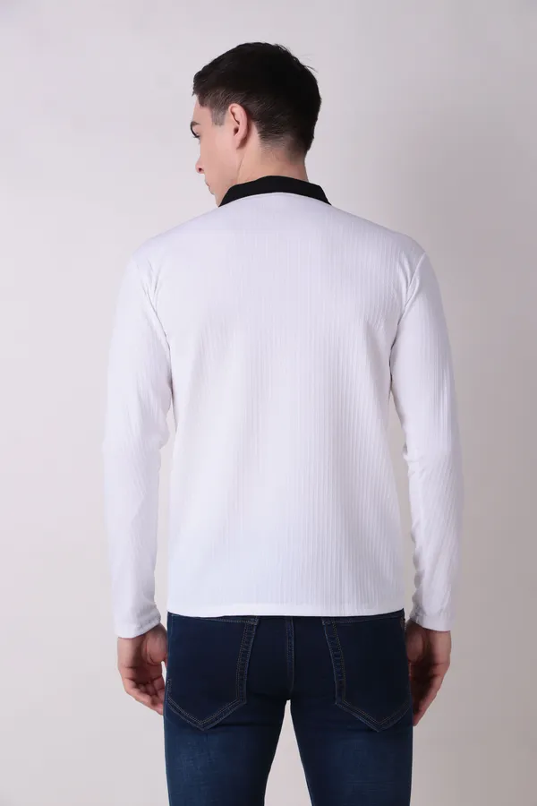 Jondhri_Self_Design_Men_Zip_Neck_Reversible_White_T-Shirt