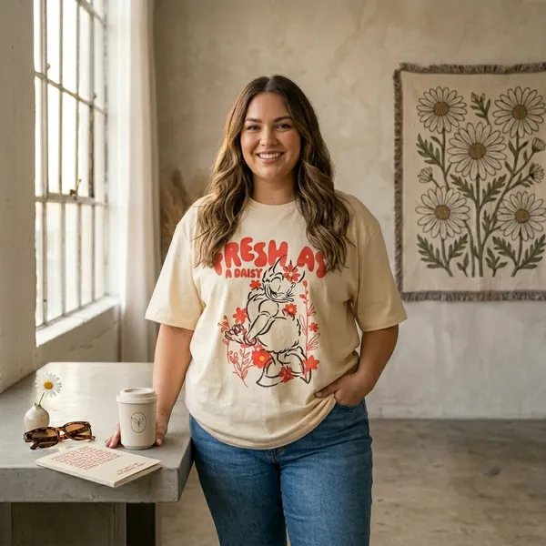 Plus_Size_Fresh_As_Daisy_Round_Neck_T-Shirt