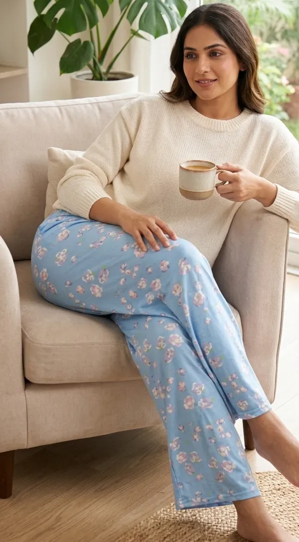 Sky_Blue_Floral_Symphony_Lounge_Pants