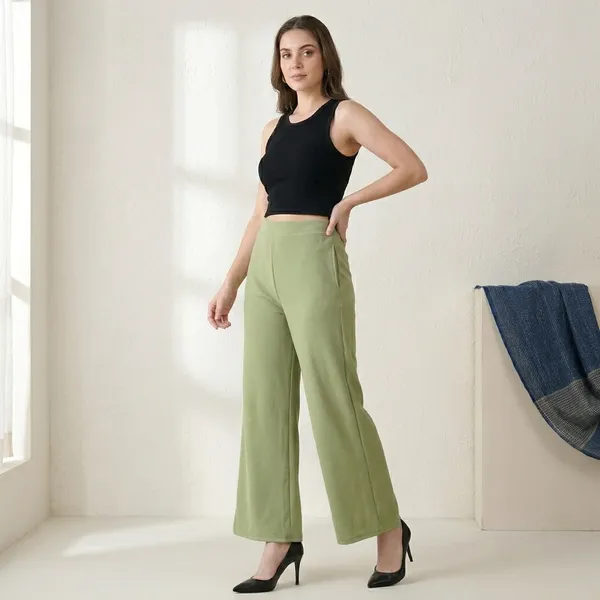 Pista_Green_Korean_Trousers_For_Women