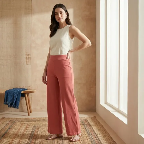 Peach_Korean_Pants_For_Women