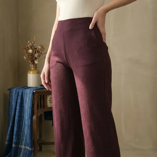 Wine_Korean_Trousers_For_Women