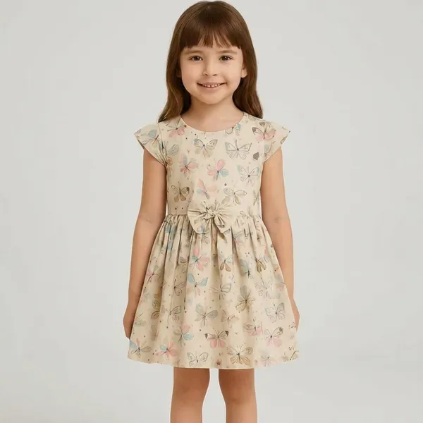 Girls_Butterfly_Cotton_Frock_Dress_For_Kids_Toddlers_Soft_Breathable_Pr_More
