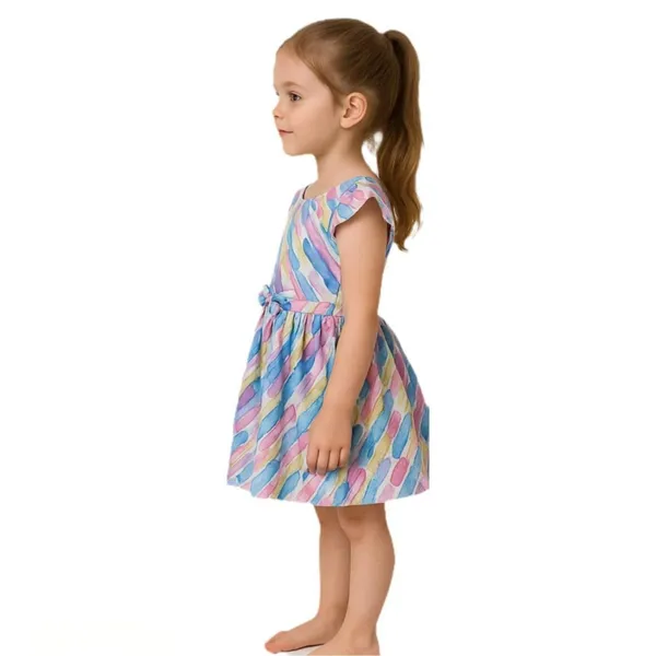 Multicolor_Cotton_(Butterfly_&_Rainbow)_Printed_Frock_Dress_(Pack_Of_2)