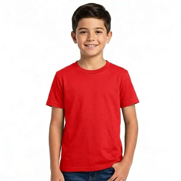 Boys_Plain_Cotton_T_Shirt_|_Soft_Breathable_Half_Sleeve_Round_Neck_Casual_Summer_Wear_Tee_For_Kids_|_Regular_Fit_Solid_Color_T-Shirt_For_Boys_(Red)