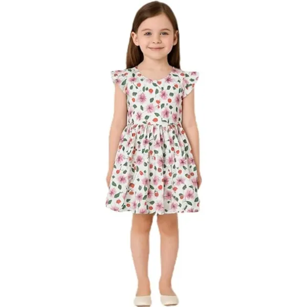 Leaf_Print_Cotton_Frock_For_Baby_Girls_&_Kids_|_Soft_Breathable_Casual_Dress_For_Kids_|_Stylish_Floral_Design_Knee_Length_Summer_Outfit_(Multicolor)