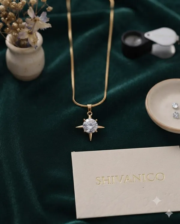 Gold_Finished_Compass_Crystal_Pendant_Minimalist_Necklace