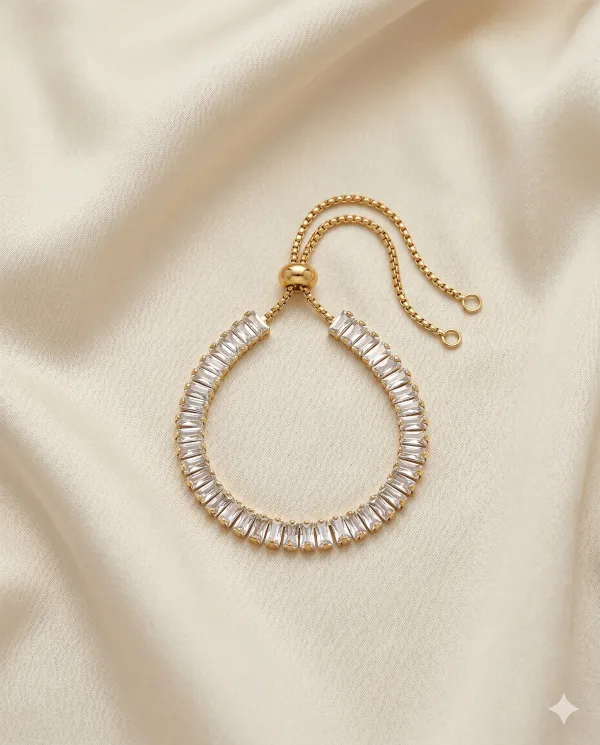 Gold_Finished_Adjustable_Baguette_Crystal_Slider_Bracelet
