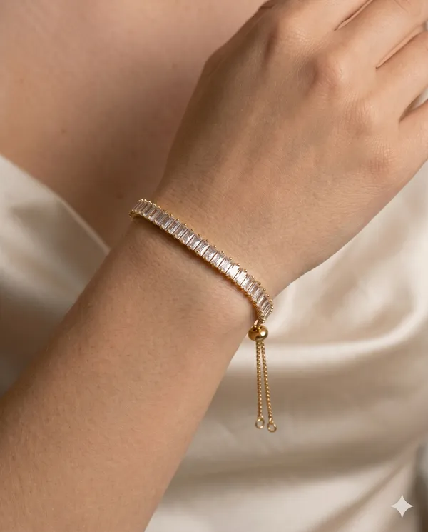 Gold_Finished_Adjustable_Baguette_Crystal_Slider_Bracelet