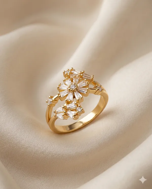 Gold_Finished_Baguette_Crystal_Flower_Cluster_Ring