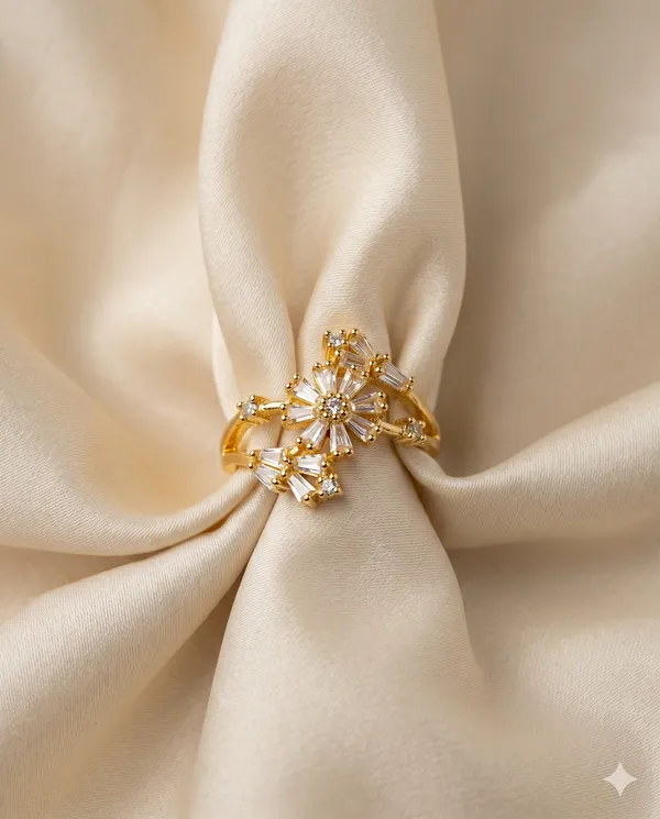 Gold_Finished_Baguette_Crystal_Flower_Cluster_Ring