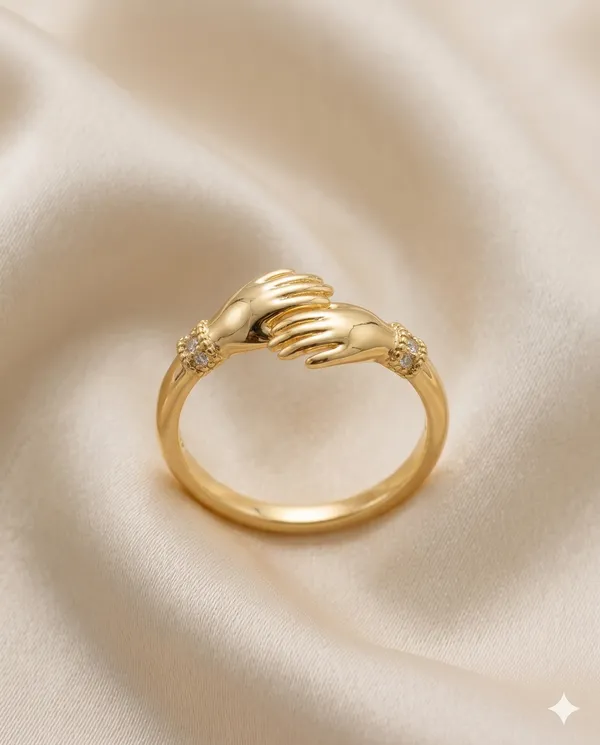 Gold_Finished_Crystal_Hand_Hugging_Adjustable_Ring