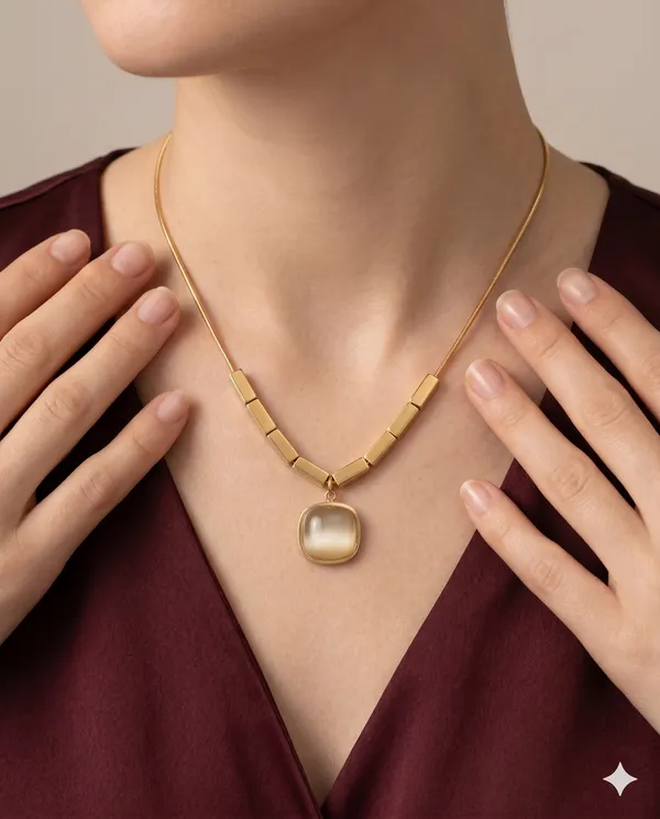 Gold_Finished_Geometric_Moonstone_Pendant_Necklace
