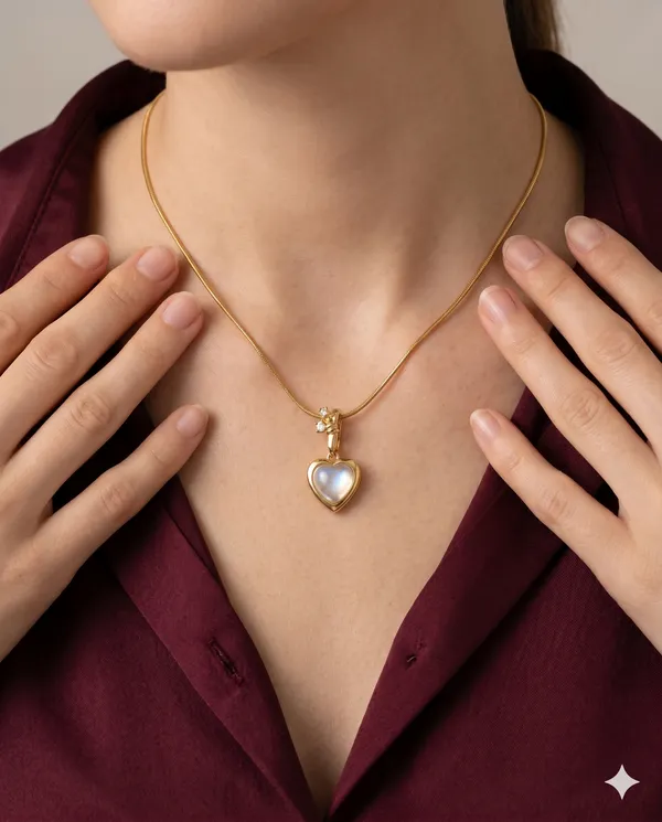 Gold_Finished_Heart_Locket_Minimalist_Pendant_Necklace