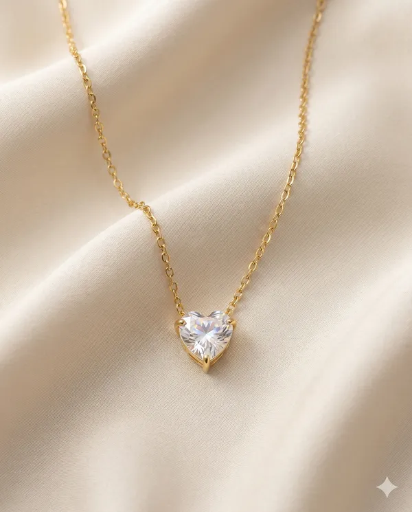 Gold_Finished_Heart_Solitaire_Crystal_Pendant_Necklace