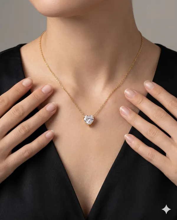 Gold_Finished_Heart_Solitaire_Crystal_Pendant_Necklace