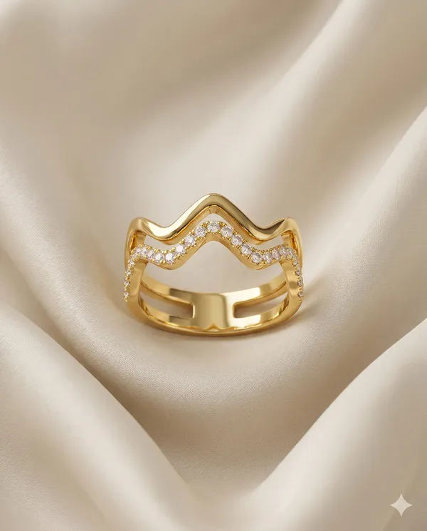 Gold_Finished_Pave_Crystal_Wave_Stackable_Band_Ring