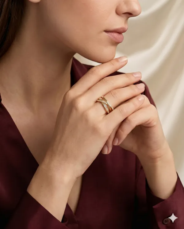 Gold_Plated_Pave_Crisscross_Band_Ring_for_Women