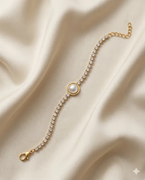 Gold_Finished_Pearl_Centerpiece_Tennis_Bracelet