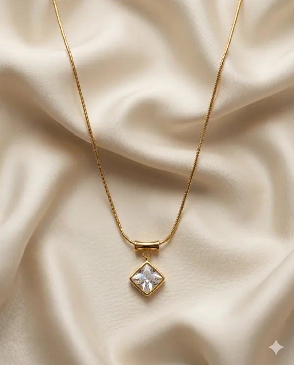 Gold_Finished_Square_Crystal_Minimalist_Pendant_Necklace