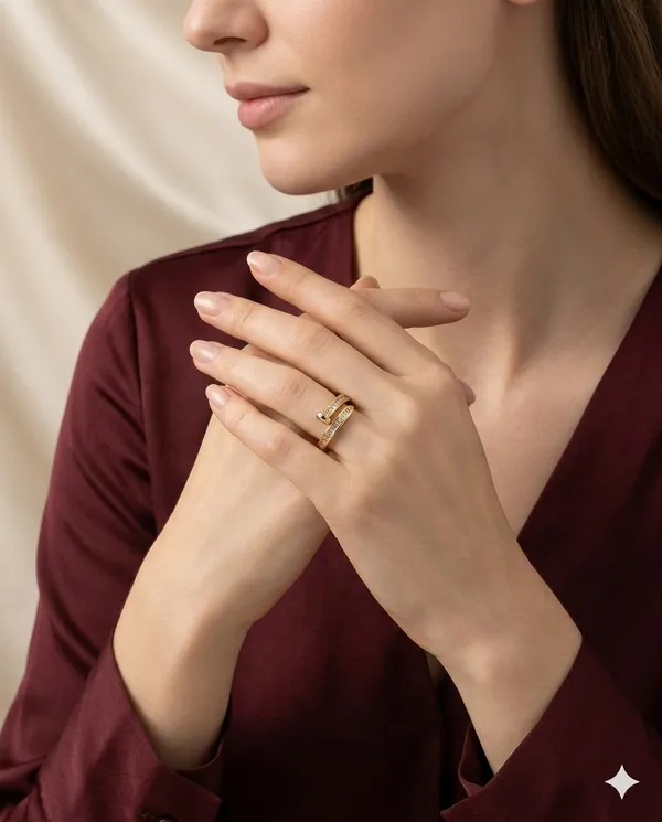 Gold_Plated_Baguette_Diamond_Nail_Wrap_Ring
