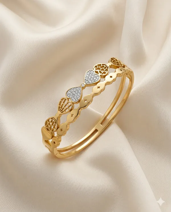 Gold_Plated_Black_Onyx_Diamond_Bracelet_Women's_Elegant