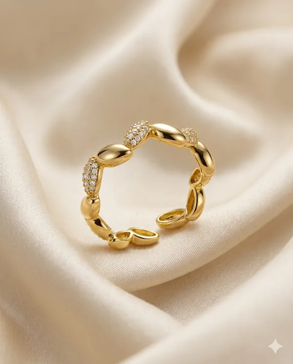 Gold_Plated_Pave_Crystal_Leaf_Adjustable_Ring