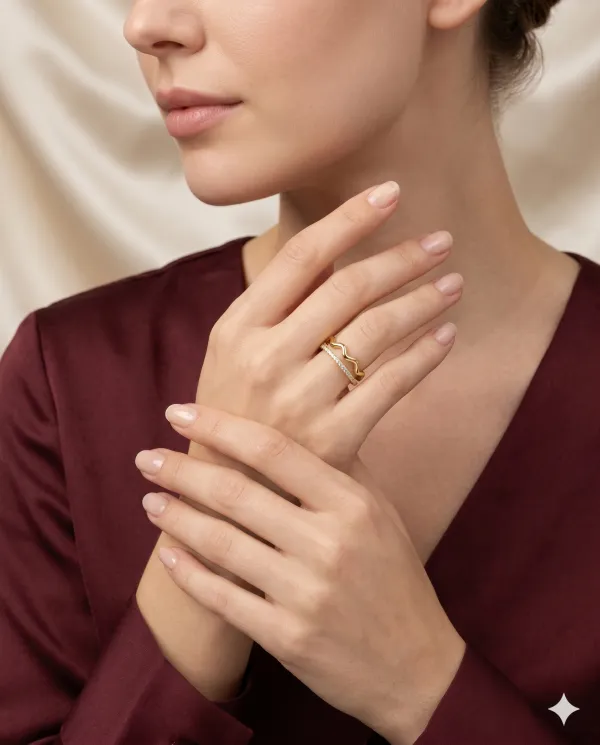 Gold_Plated_Pave_Wave_Band_Ring_for_Women
