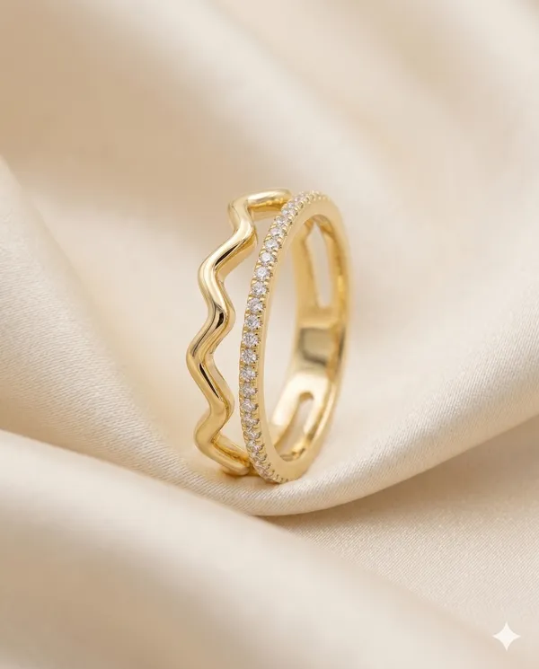 Gold_Plated_Pave_Wave_Band_Ring_for_Women