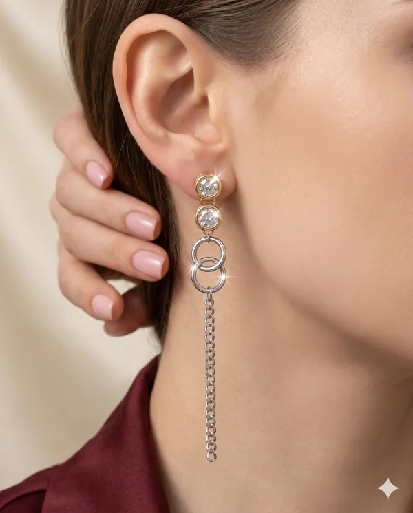 Gold_Silver_Mixed_Crystal_Ring_Chain_Dangle_Earrings