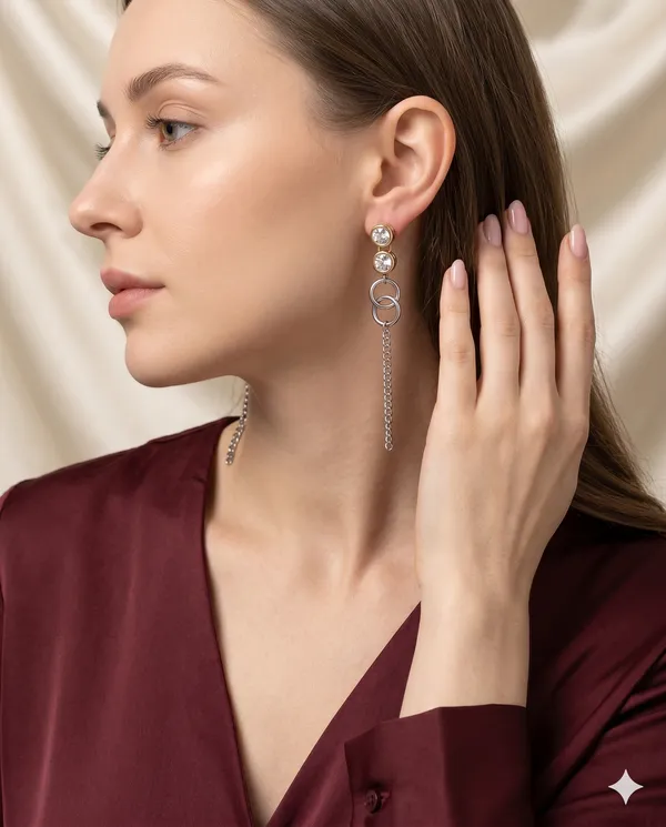 Gold_Silver_Mixed_Crystal_Ring_Chain_Dangle_Earrings