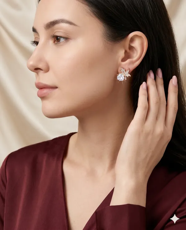Rose_Gold_Maple_Leaf_Diamond_Earrings_for_Women