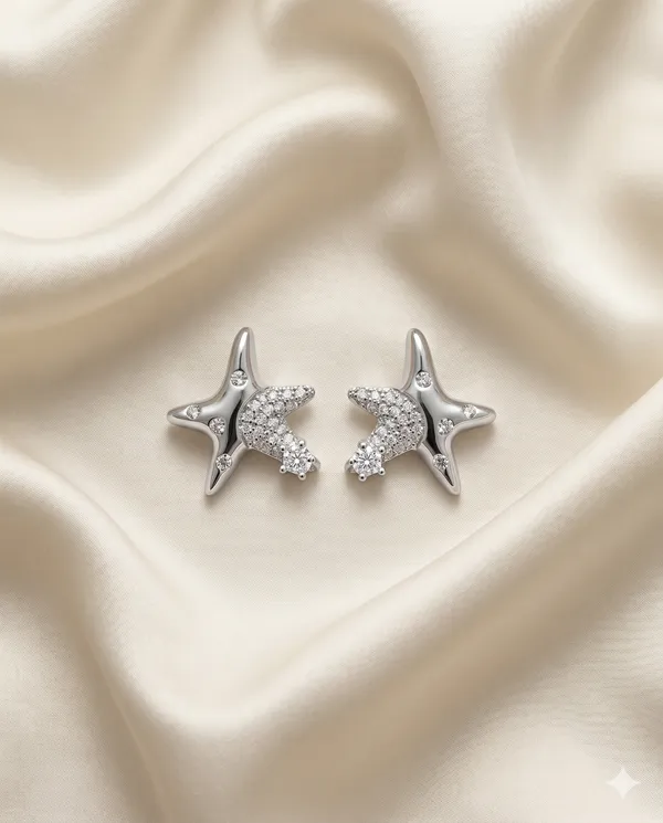 Silver_Finished_Pave_Crystal_Starfish_Stud_Earrings
