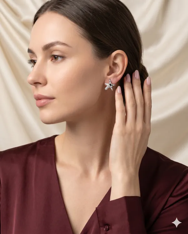 Silver_Finished_Pave_Crystal_Starfish_Stud_Earrings