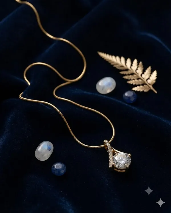 Gold_Finished_Round_Crystal_Pendant_Minimalist_Snake_Necklace