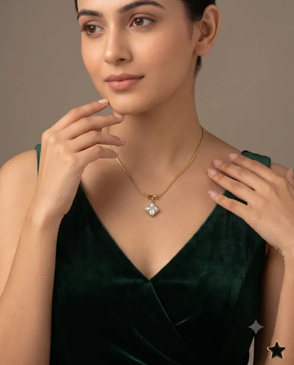 Gold_Finished_Square_Crystal_Minimalist_Pendant_Necklace