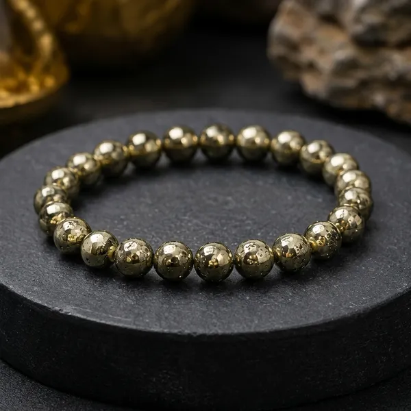 Pyrite_Natural_Crystal_Beaded_Bracelet_8Mm