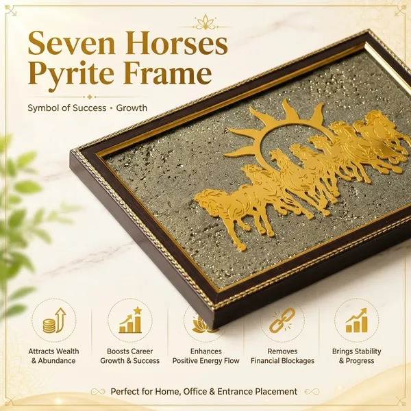 Seven_Horses_Pyrite_Frame_12X18_Inches_For_Home_And_Office