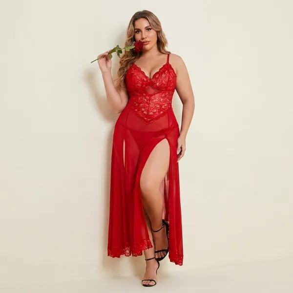 Red_Lace_Net_Sheer_Slit_Maxi_Gown_For_Women