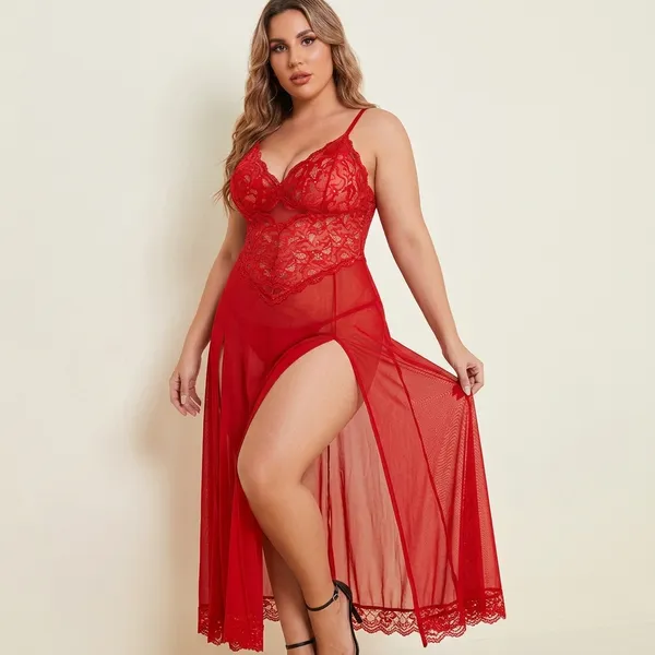 Red_Lace_Net_Sheer_Slit_Maxi_Gown_For_Women