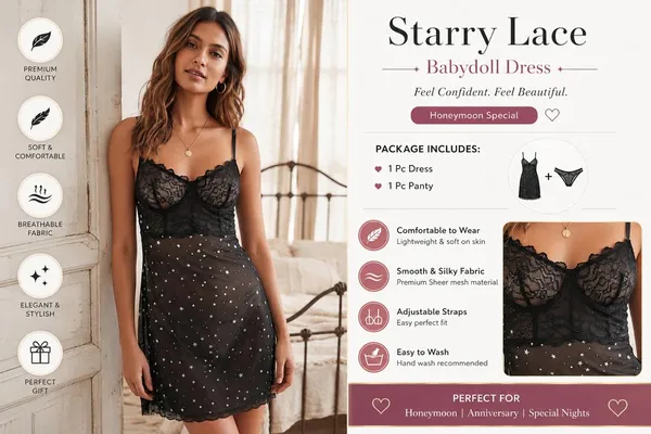 Star_Print_Sheer_Mesh_Fabric_Babydoll