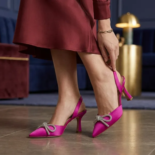 Magenta_Satin_Rhinestone_Bow_Kitten_Heels_For_Women