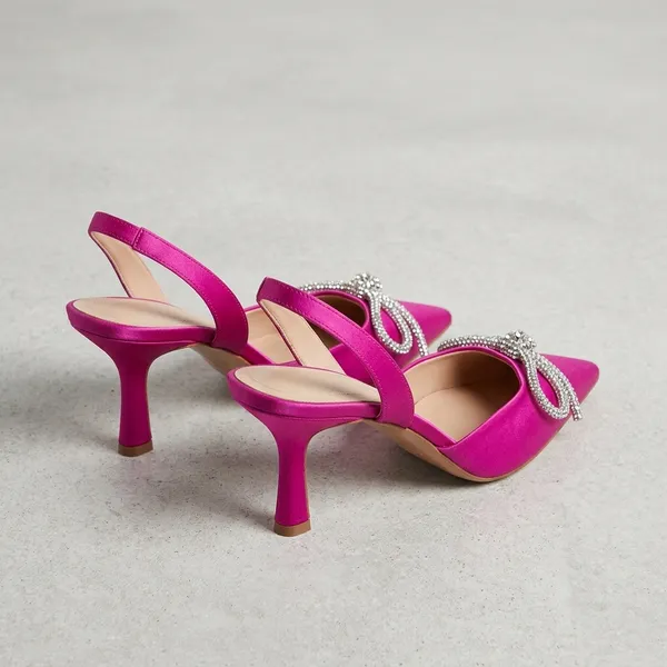 Magenta_Satin_Rhinestone_Bow_Kitten_Heels_For_Women