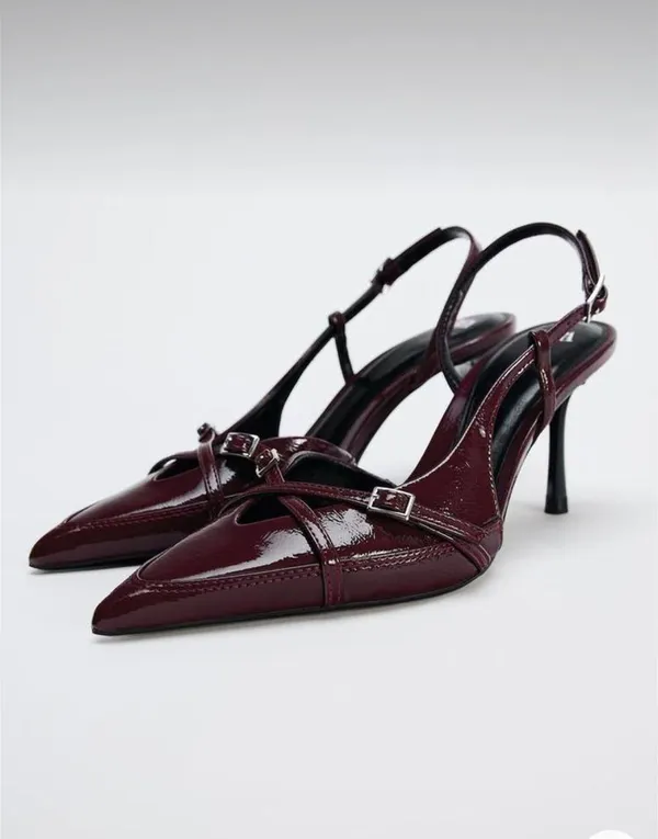 Burgundy_Patent_Leather_Slingback_Heels_For_Women