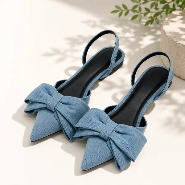 Light_Blue_Denim_Bow_Slingback_Pointed_Toe_heels_For_Women