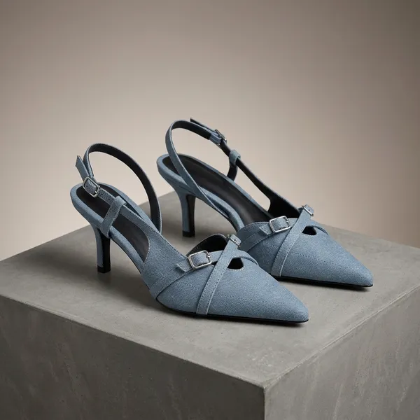Grey_Denim_Pointed_Toe_Kitten_Heels_For_Women